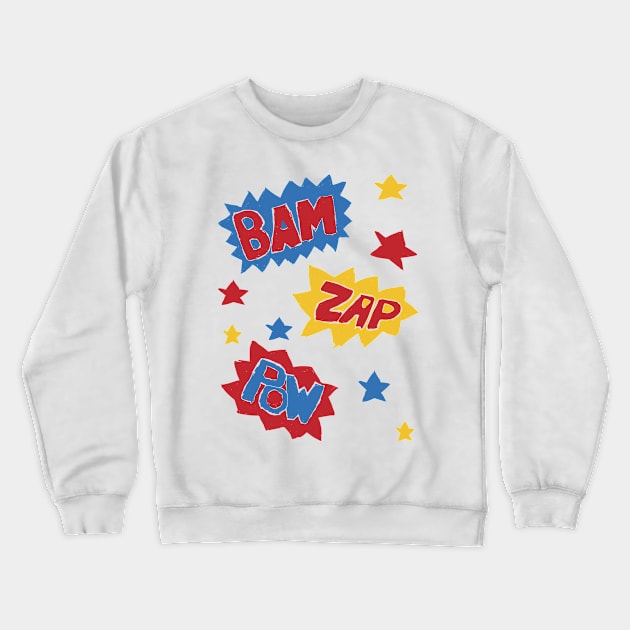 Bam Zap Pow Crewneck Sweatshirt by The E Hive Design